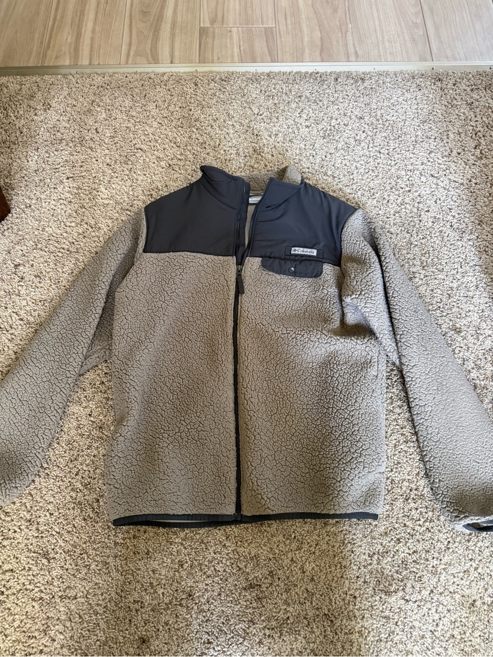 Columbia Men's Taupe Sherpa Fleece Jacket
